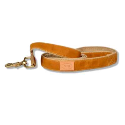 Golden Waxed Dog Lead (Made in the USA)