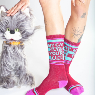 My Cat Says You’re Dumb Gym Crew Socks (for Humans)
