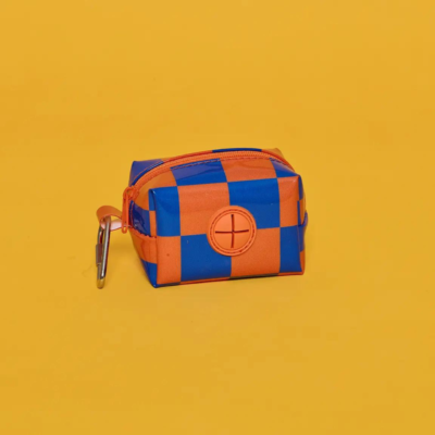 Checkered Vinyl Poo Pouch Holder (Made in the USA)