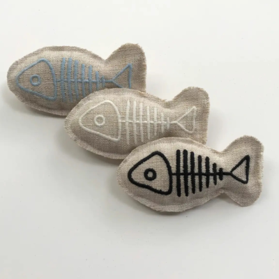 Beige Fish Catnip Toy