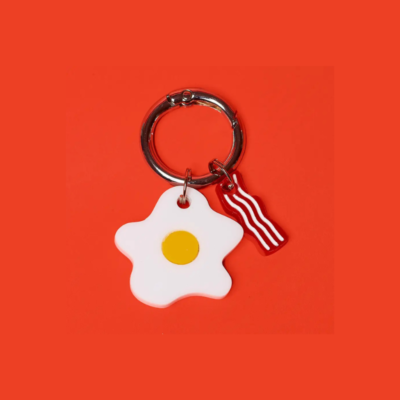 Bacon & Eggs Dog Collar Charm