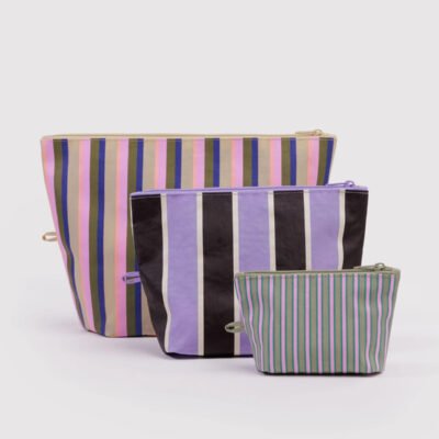 Go Pouch Set in Candy Shop Stripes