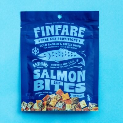 Freeze-Dried Salmon Skin Bites for Cats