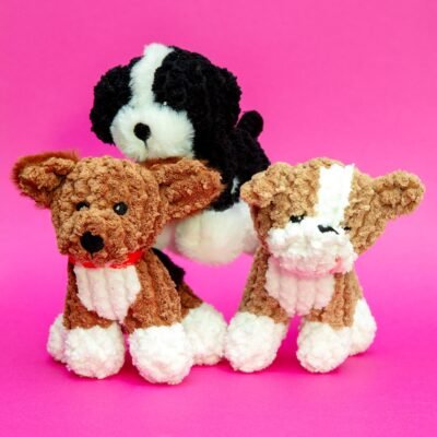 Tiny Terriers Squeaky Plush Dog Toys