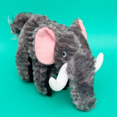 2-in-1 Elephant Plush + Mini Tennis Ball Dog Toy