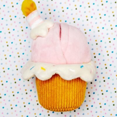 2-in-1 Cupcake Interactive Bounce Dog Toy