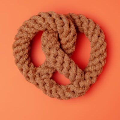 Handmade Pretzel Rope Dog Toy