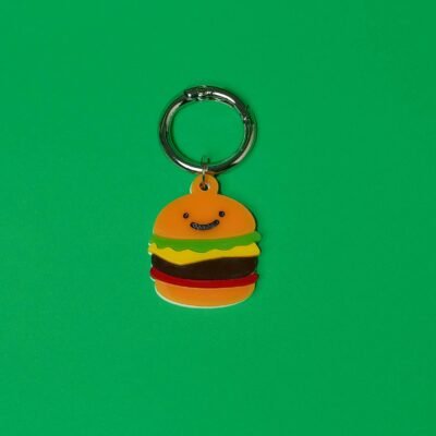 Hamburger Dog Collar Charm